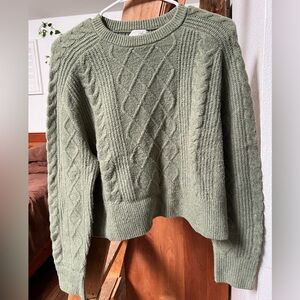 Universal Thread Olive Cable Knit Sweater